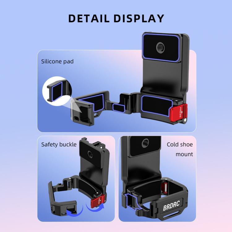For DJI Osmo Pocket 4P / 4 / 3 BRDRC Multi-functional Magnetic Expansion Dock