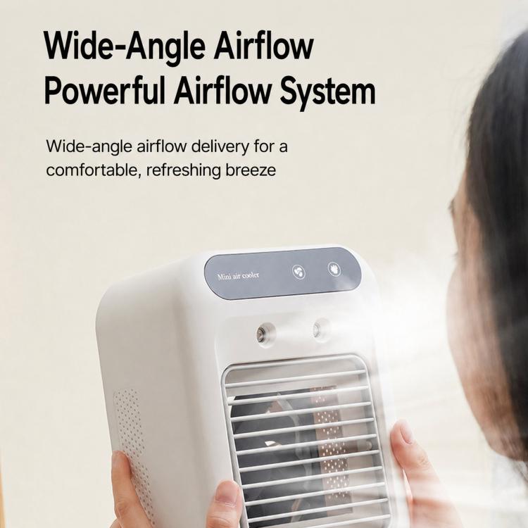 Mini Household Air Cooler, Desktop Cooling Fan With Mist Spray & Humidification Function, L7