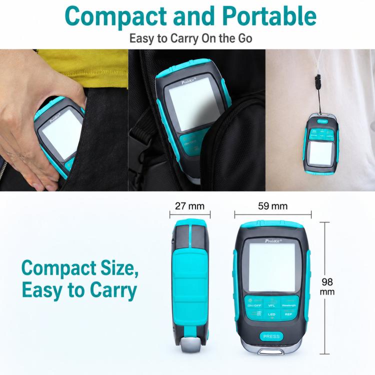 Multifunctional Optical Power Meter 4 In 1 Fiber Optic Tester, Proskit MT-7615-C 15nW, Proskit MT-7616-C 30nW