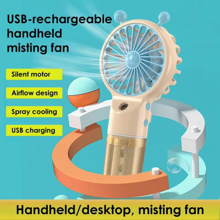Snail Shaped Handheld Mist Fan Hydrating Portable Rechargeable Mini Fan