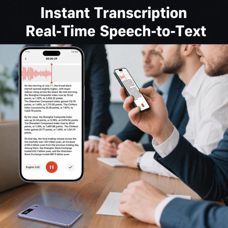 FW920DLT Ultra-Thin Portable Card Voice Recorder AI Text Transcription & Intelligent Summary Audio Recorder, FW920DLT