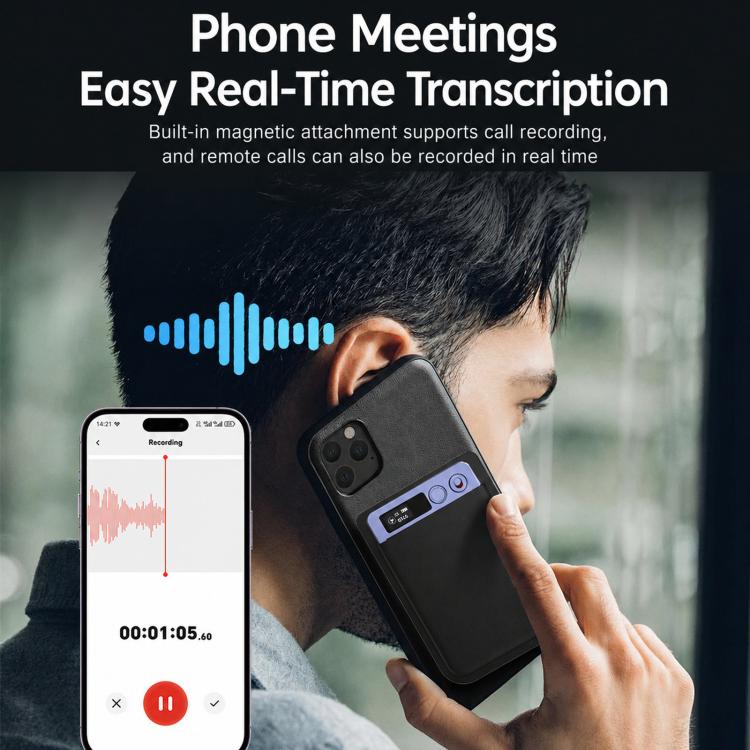 FW920DLT Ultra-Thin Portable Card Voice Recorder AI Text Transcription & Intelligent Summary Audio Recorder, FW920DLT