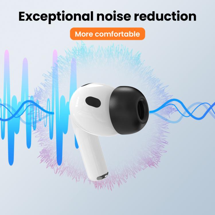 For AirPods Pro 3 AhaStyle WE38 3pairs Memory Foam Ear Caps Replacement Earbuds Set With 3 In 1 Cleaner Pen