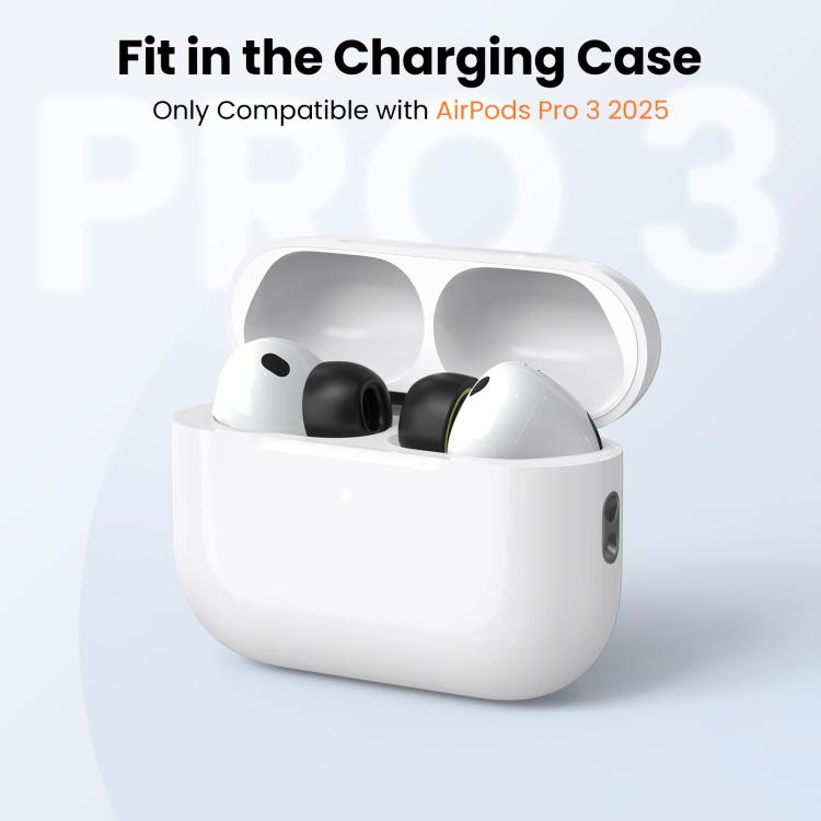 For AirPods Pro 3 AhaStyle WE38 3pairs Memory Foam Ear Caps Replacement Earbuds Set With 3 In 1 Cleaner Pen