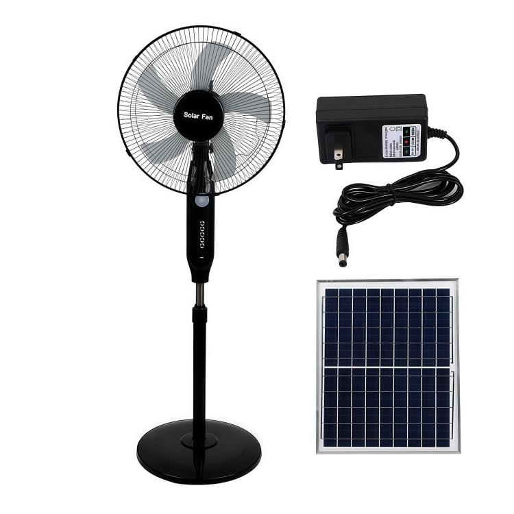 Solar Pedestal Fan With 18000mAh Battery 16 inch Standing Fan