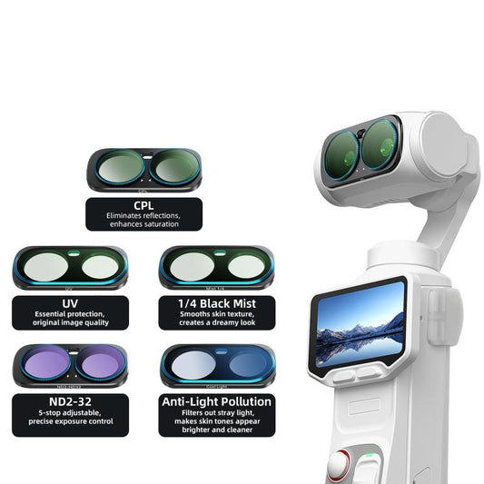 For Insta360 Luna Ultra aMagisn Magnetic Lens Filter, Adj CPL/UV/Black Mist/VND2-32/LPR, Adj CPL/UV/Black Mist/VND2-32, Adj CPL/VND2-32, ND8/16/32/64/128, Adjustable CPL Filter, 1/4 Black Diffusion, LPR, VND2-32, ND8, ND16, ND32, ND64, ND128, 6-Point Star