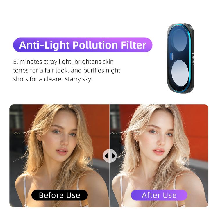 For Insta360 Luna Ultra aMagisn Magnetic Lens Filter, Adj CPL/UV/Black Mist/VND2-32/LPR, Adj CPL/UV/Black Mist/VND2-32, Adj CPL/VND2-32, ND8/16/32/64/128, Adjustable CPL Filter, 1/4 Black Diffusion, LPR, VND2-32, ND8, ND16, ND32, ND64, ND128, 6-Point Star