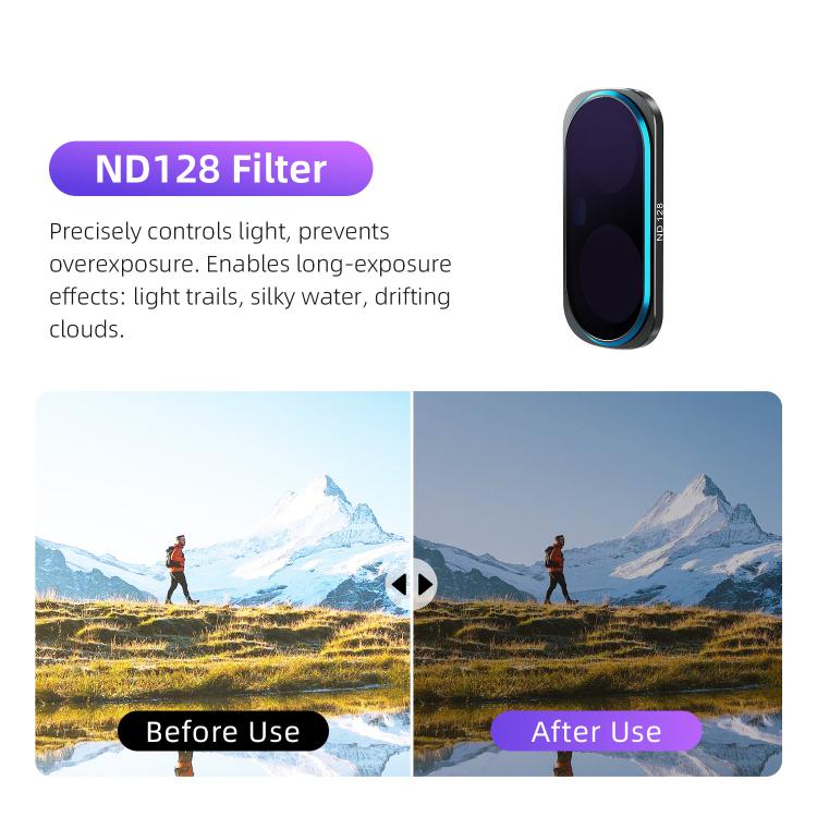For Insta360 Luna Ultra aMagisn Magnetic Lens Filter, Adj CPL/UV/Black Mist/VND2-32/LPR, Adj CPL/UV/Black Mist/VND2-32, Adj CPL/VND2-32, ND8/16/32/64/128, Adjustable CPL Filter, 1/4 Black Diffusion, LPR, VND2-32, ND8, ND16, ND32, ND64, ND128, 6-Point Star