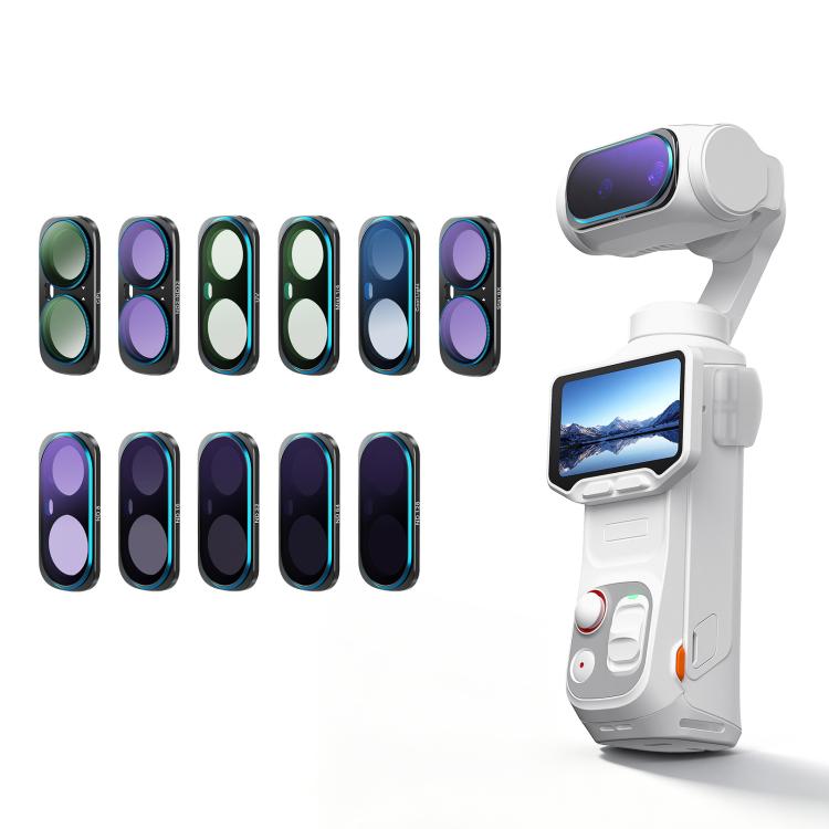 For Insta360 Luna Ultra aMagisn Magnetic Lens Filter, Adj CPL/UV/Black Mist/VND2-32/LPR, Adj CPL/UV/Black Mist/VND2-32, Adj CPL/VND2-32, ND8/16/32/64/128, Adjustable CPL Filter, 1/4 Black Diffusion, LPR, VND2-32, ND8, ND16, ND32, ND64, ND128, 6-Point Star