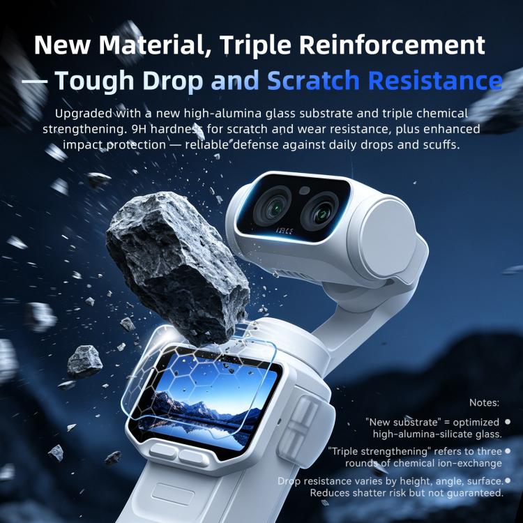 For Insta360 Luna Ultra aMagisn AR Tempered Glass Screen and Lens Protector, 1 Set, 2 Sets
