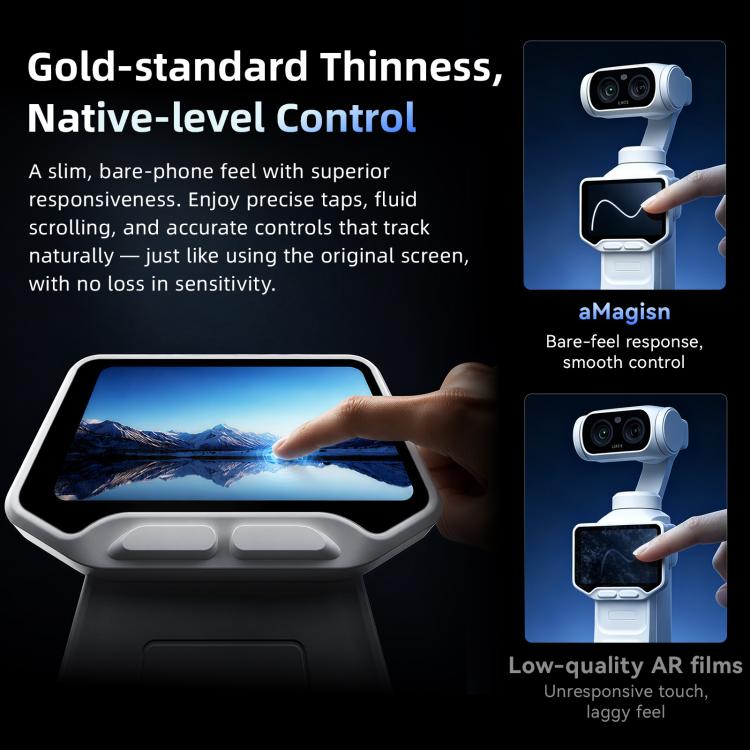 For Insta360 Luna Ultra aMagisn AR Tempered Glass Screen and Lens Protector, 1 Set, 2 Sets