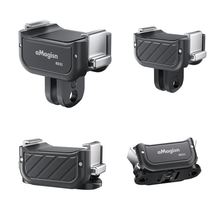 aMagisn Dual-Interface Quick Release Mount for DJI Pocket 4 / 3, Standard Mount, Charging Mount