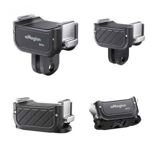 aMagisn Dual-Interface Quick Release Mount for DJI Pocket 4 / 3, Standard Mount, Charging Mount