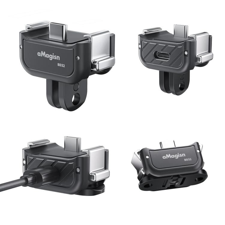 aMagisn Dual-Interface Quick Release Mount for DJI Pocket 4 / 3, Standard Mount, Charging Mount