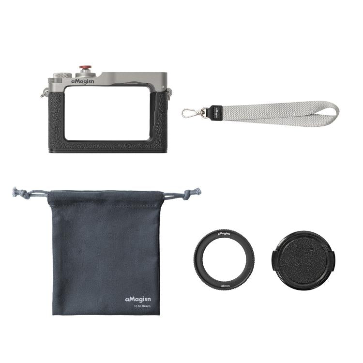 For DJI Osmo Action 6 aMagisn Vintage Street Vlog Camera Cage Metal Case, Standard Version, Flagship Version