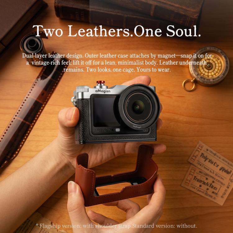 For DJI Osmo Action 6 aMagisn Vintage Street Vlog Camera Cage Metal Case, Standard Version, Flagship Version