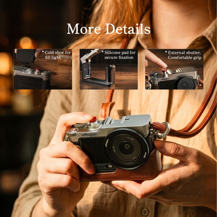 For DJI Osmo Action 6 aMagisn Vintage Street Vlog Camera Cage Metal Case, Standard Version, Flagship Version
