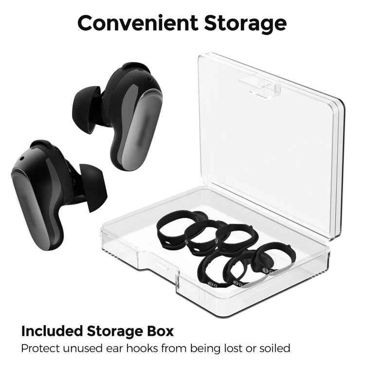 AhaStyle WG197 3pairs Silicone Ear Hooks Anti-Slip Ear Wings Loops, For Bose QuietComfort Ultra / Ultra 2