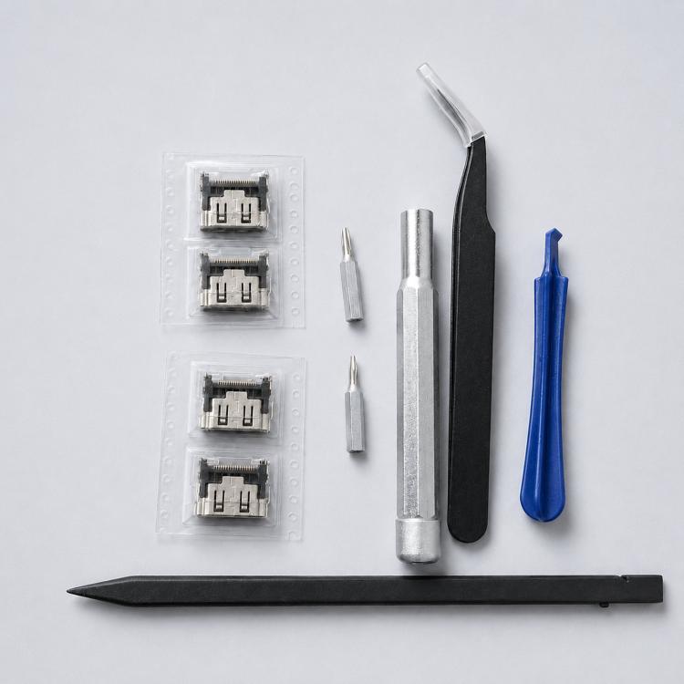For PS5 Console 4-Piece HDMI Sockets With T8 Screwdriver And Pry Repair Tools Set