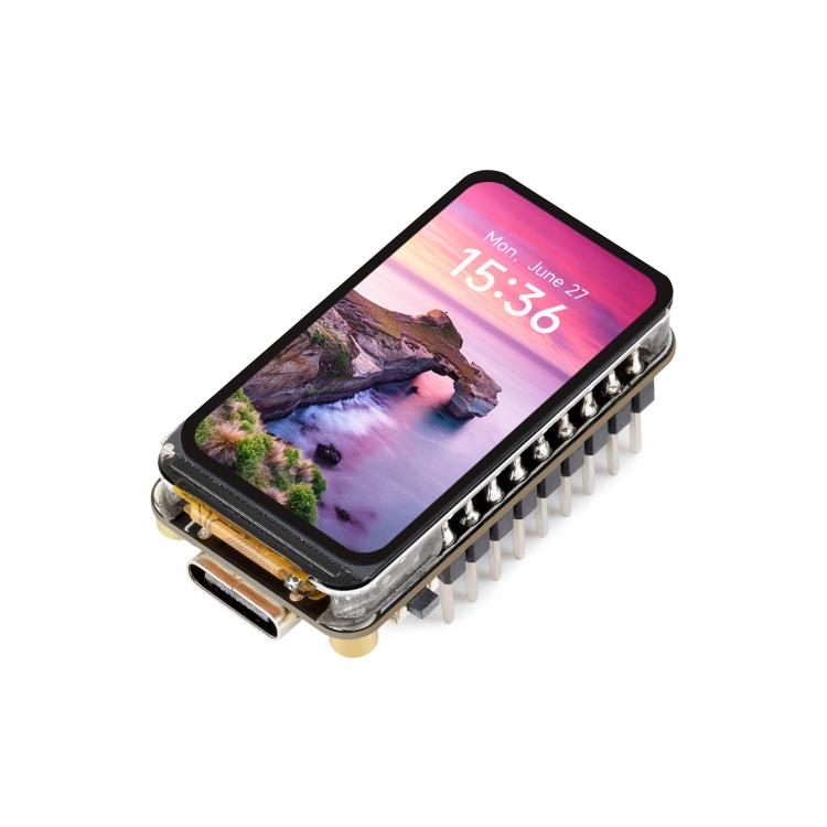 Waveshare ESP32-C5 1.47inch 262K Color LCD Display Development Board Supports Wi-Fi 6 And Bluetooth 5, Without Headers, With Pre-soldered Headers