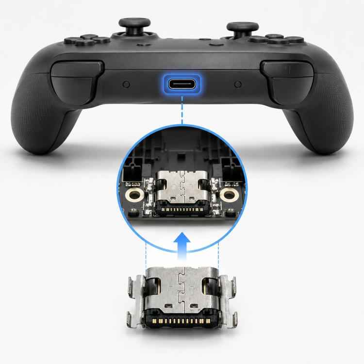 For Switch 2 Pro Controller USB-C Charger Port Socket Dock Connector Repair Part, USB-C Charger Port