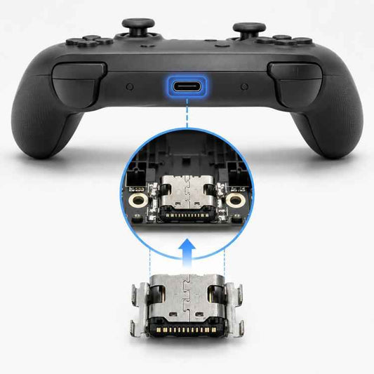 For Switch 2 Pro Controller USB-C Charger Port Socket Dock Connector Repair Part, USB-C Charger Port
