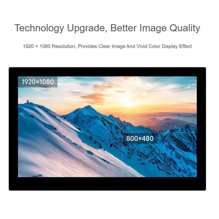 WAVESHARE 13.3 inch High Resolution DSI Capacitive Touch Display, 1920 × 1080, IPS, Toughened Glass Panel, DSI Interface, 10-Point Touch, Without Back Panel, With Back Panel