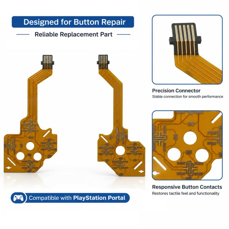 For PlayStation Portal Button Ribbon Flex Cable Replacement Conductive Film Keypad Cable, Left Side, Right Side, Left & Right Side