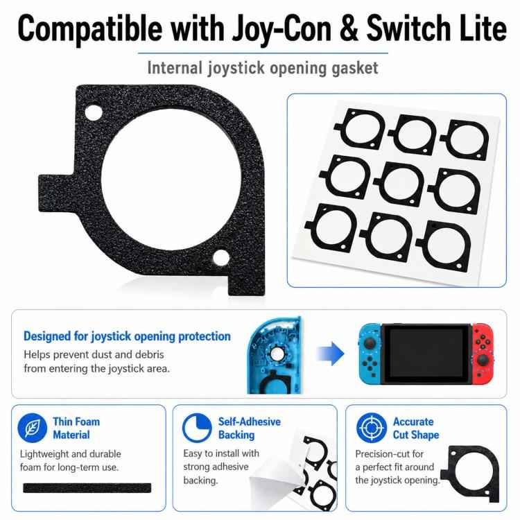 Adhesive Dustproof Seal Ring For Nintendo Switch Joy-Con and Lite Joystick Internal Gasket, Seal Ring