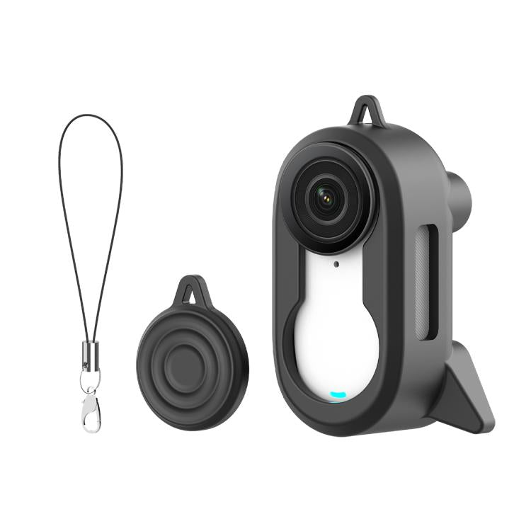 For Insta360 GO 3S & GO 3 Anti-Shake Silicone Case Rocket Brooch Cover With Anti-Lost Lens Cap