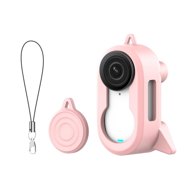 For Insta360 GO 3S & GO 3 Anti-Shake Silicone Case Rocket Brooch Cover With Anti-Lost Lens Cap