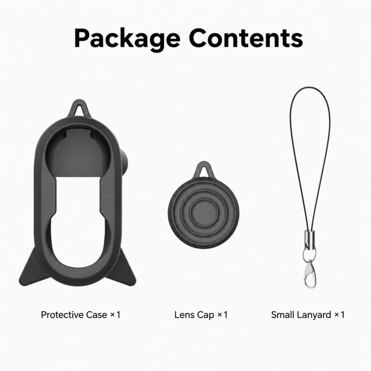 For Insta360 GO 3S & GO 3 Anti-Shake Silicone Case Rocket Brooch Cover With Anti-Lost Lens Cap
