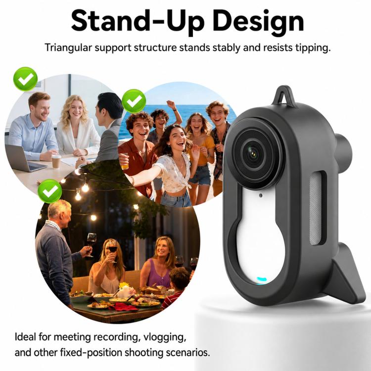For Insta360 GO 3S & GO 3 Anti-Shake Silicone Case Rocket Brooch Cover With Anti-Lost Lens Cap