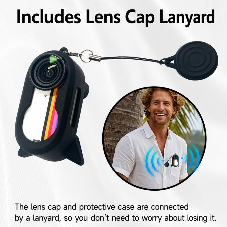 For Insta360 GO 3S & GO 3 Anti-Shake Silicone Case Rocket Brooch Cover With Anti-Lost Lens Cap