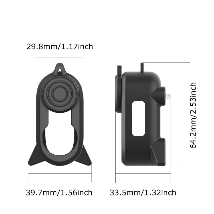 For Insta360 GO 3S & GO 3 Anti-Shake Silicone Case Rocket Brooch Cover With Anti-Lost Lens Cap