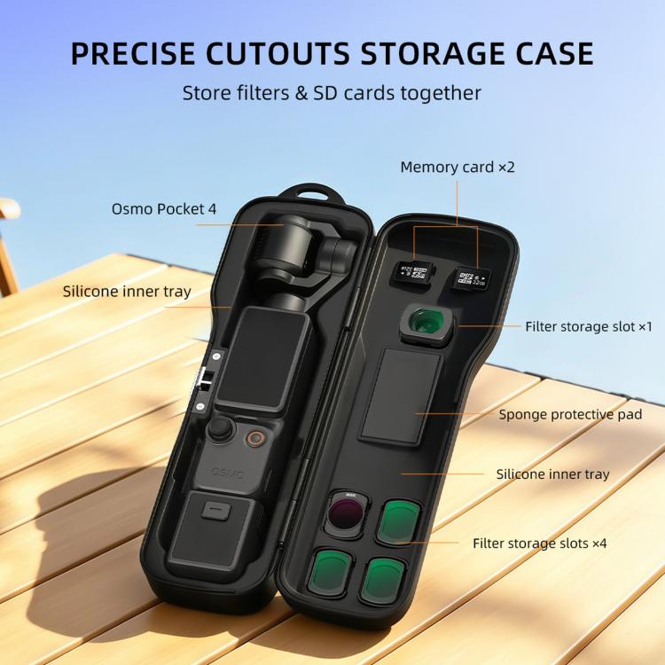 For DJI Osmo Pocket 4 / 3 BRDRC Filter Storage Lens Protection Case