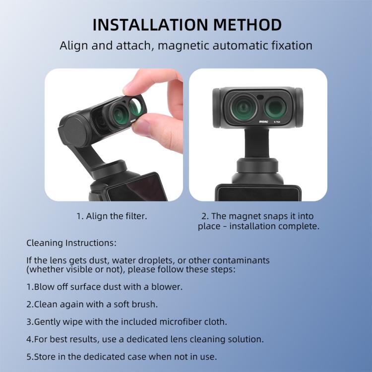 For Insta360 Luna Ultra BRDRC 115 Degree Wide-Angle Lens External Filter