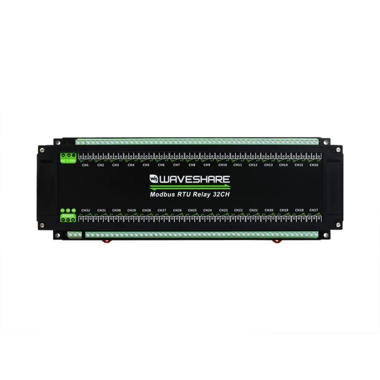 Waveshare Modbus RTU 32-Ch Relay Module RS485 Interface With Multiple Isolation Protection Circuits, 25140