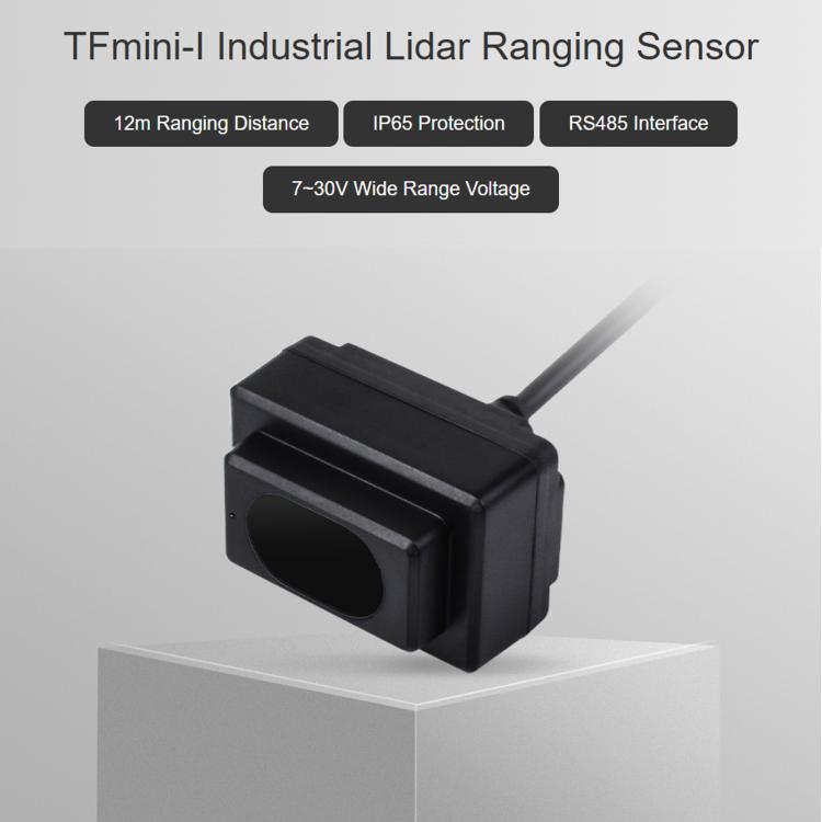 Waveshare 24896 TFmini-i Industrial Lidar Ranging Sensor 12m Ranging Distance, IP65 Protection, RS485 Industrial Interface