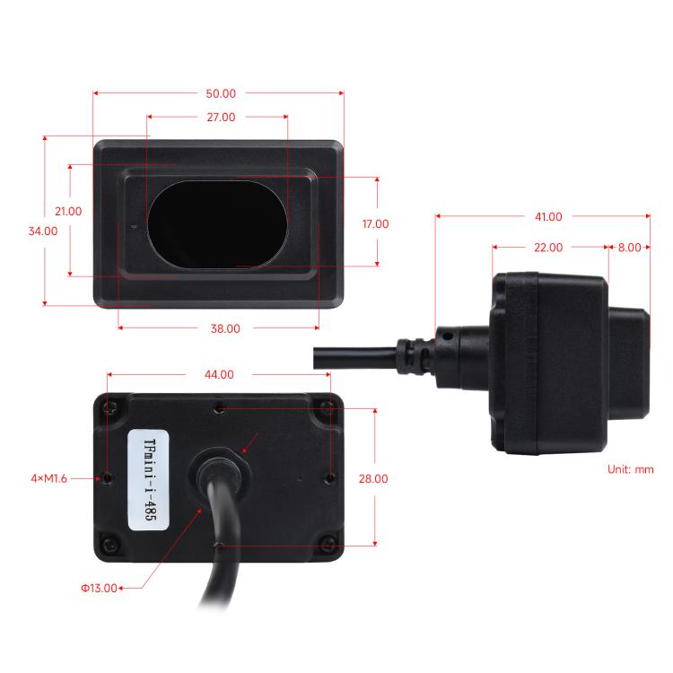 Waveshare 24896 TFmini-i Industrial Lidar Ranging Sensor 12m Ranging Distance, IP65 Protection, RS485 Industrial Interface