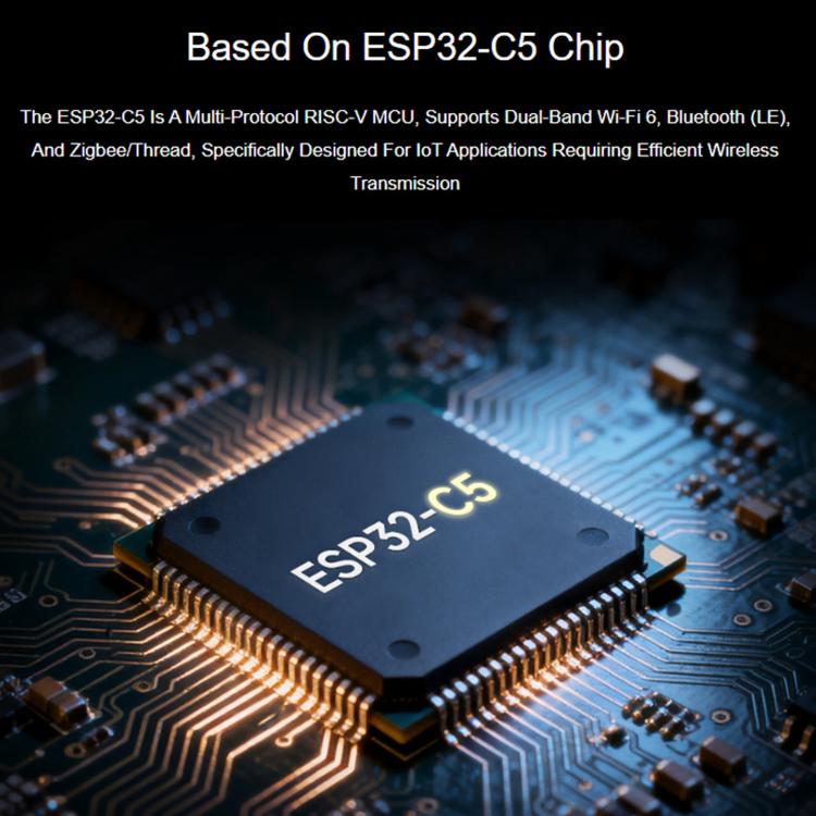 Waveshare ESP32-C5-Zero Mini Development Board With RISC-V 32-Bit Processor, No Pin Header, Pin Header Soldering