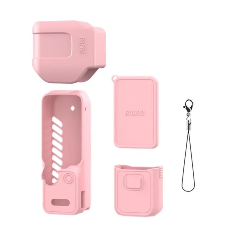 For DJI Osmo Pocket 4P BRDRC Body Protective Dustproof Silicone Case, Standard Combo Black, Standard Combo Pink, Standard Combo Blue, Standard Combo Yellow, Vlog Combo Black, Vlog Combo Pink, Vlog Combo Blue, Vlog Combo Yellow