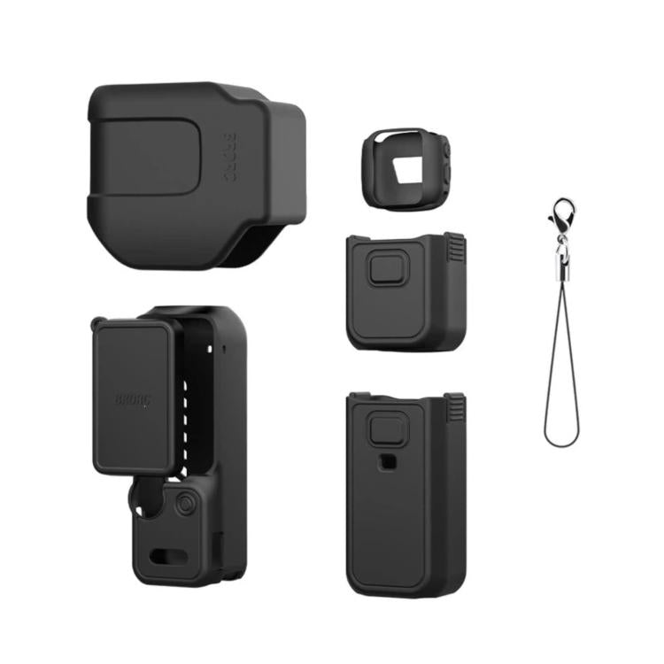 For DJI Osmo Pocket 4P BRDRC Body Protective Dustproof Silicone Case, Standard Combo Black, Standard Combo Pink, Standard Combo Blue, Standard Combo Yellow, Vlog Combo Black, Vlog Combo Pink, Vlog Combo Blue, Vlog Combo Yellow
