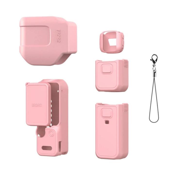 For DJI Osmo Pocket 4P BRDRC Body Protective Dustproof Silicone Case, Standard Combo Black, Standard Combo Pink, Standard Combo Blue, Standard Combo Yellow, Vlog Combo Black, Vlog Combo Pink, Vlog Combo Blue, Vlog Combo Yellow