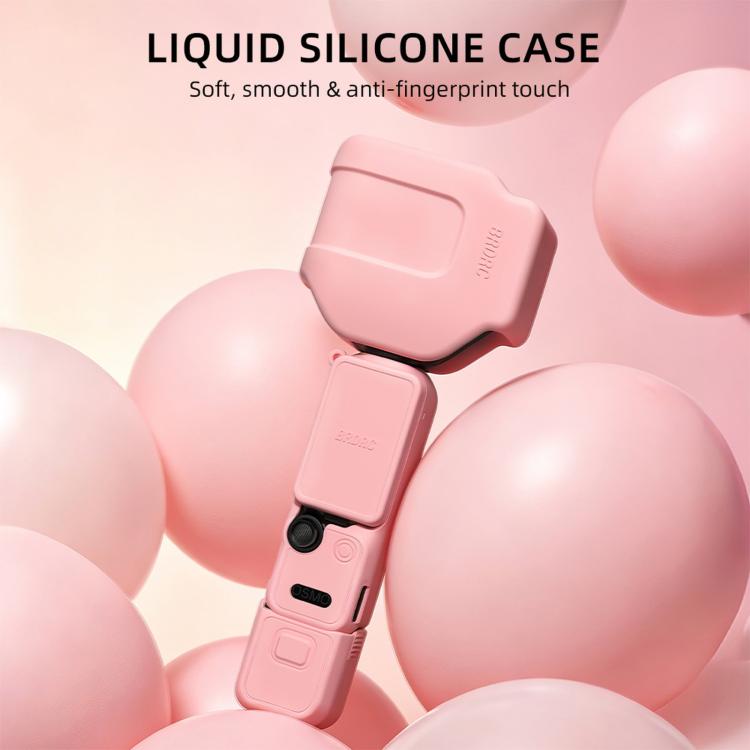 For DJI Osmo Pocket 4P BRDRC Body Protective Dustproof Silicone Case, Standard Combo Black, Standard Combo Pink, Standard Combo Blue, Standard Combo Yellow, Vlog Combo Black, Vlog Combo Pink, Vlog Combo Blue, Vlog Combo Yellow