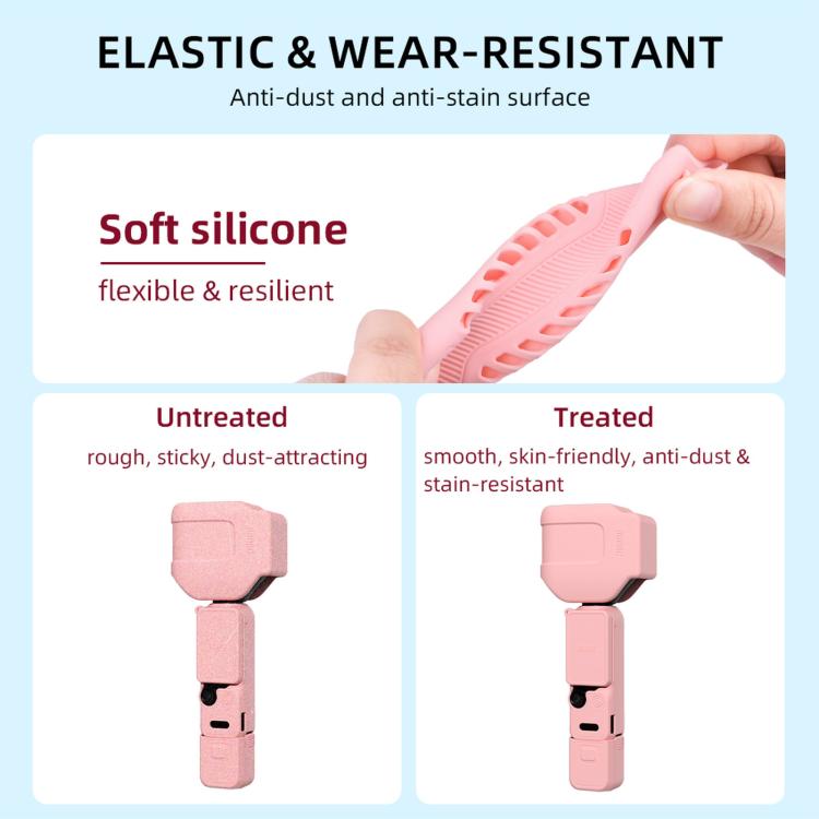 For DJI Osmo Pocket 4P BRDRC Body Protective Dustproof Silicone Case, Standard Combo Black, Standard Combo Pink, Standard Combo Blue, Standard Combo Yellow, Vlog Combo Black, Vlog Combo Pink, Vlog Combo Blue, Vlog Combo Yellow