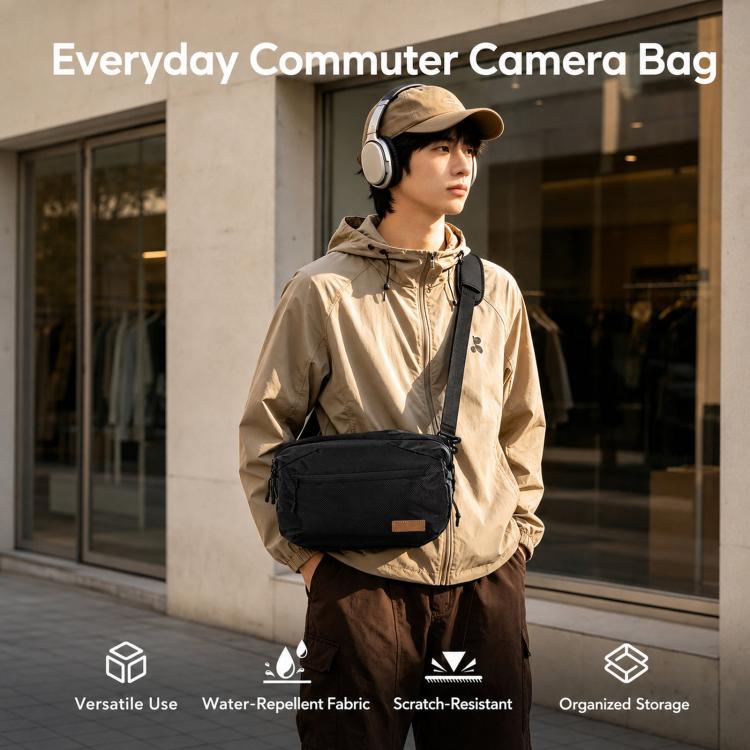Camera Sling Bag Waterproof Lightweight Shoulder Crossbody Messenger Case, Cwatcun D325 Medium, Cwatcun D325 Large