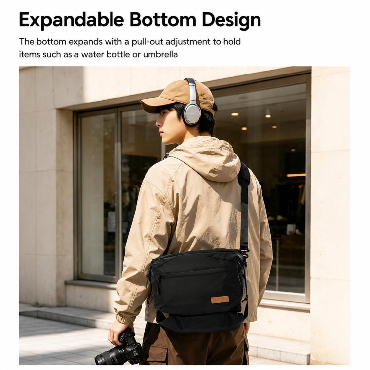 Camera Sling Bag Waterproof Lightweight Shoulder Crossbody Messenger Case, Cwatcun D325 Medium, Cwatcun D325 Large