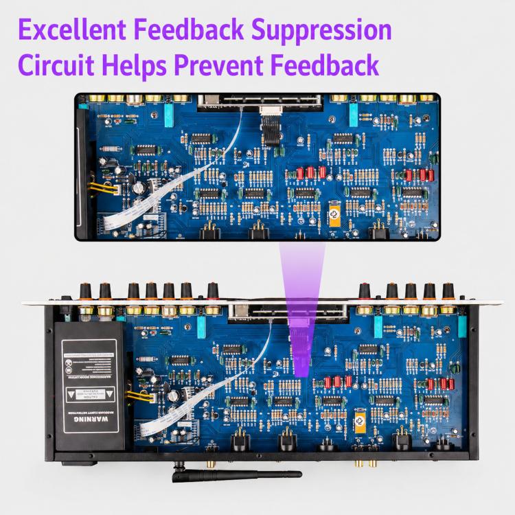 MP-300 Professional Audio Exciter Pre-Processor With Bluetooth USB Optical Input For KTV Stage, EU Plug, US Plug, UK Plug