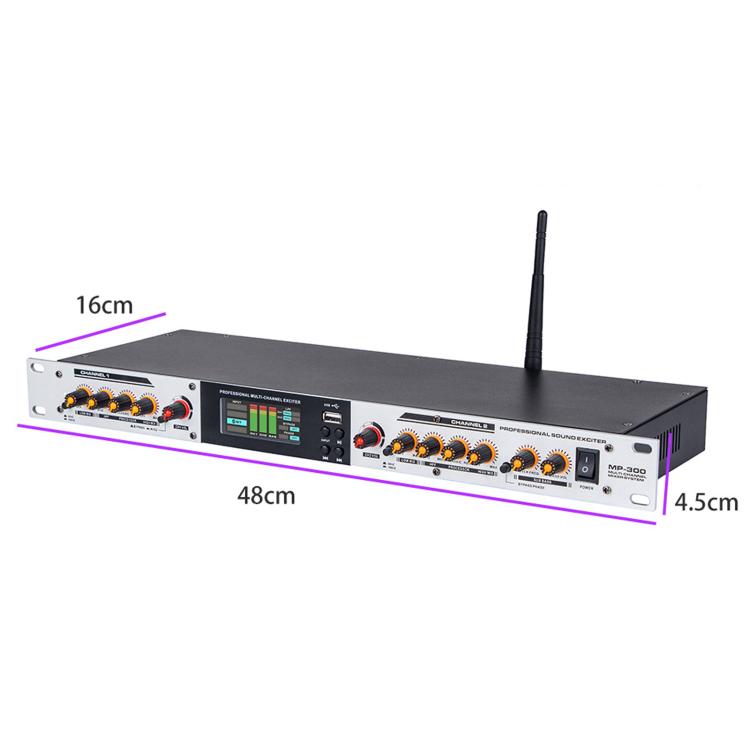 MP-300 Professional Audio Exciter Pre-Processor With Bluetooth USB Optical Input For KTV Stage, EU Plug, US Plug, UK Plug